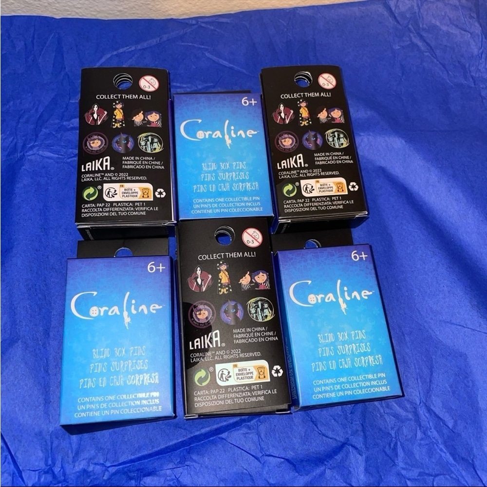 Exclusive Loungefly Laika Coraline Glow in the Dark Blind Box Enamel Pins Bundle